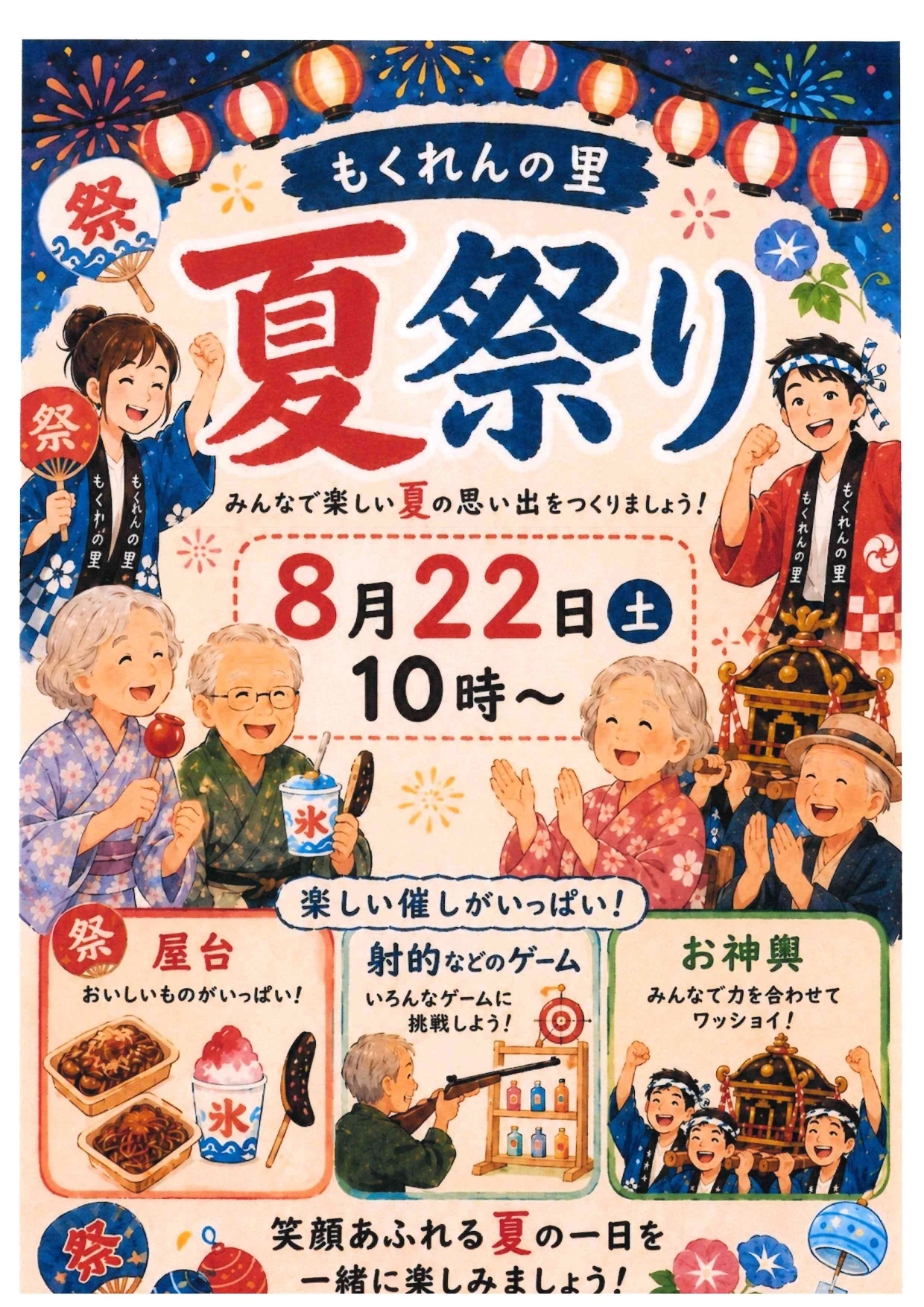 夏祭りポスター2026 - もくれんの里事務_page-0001