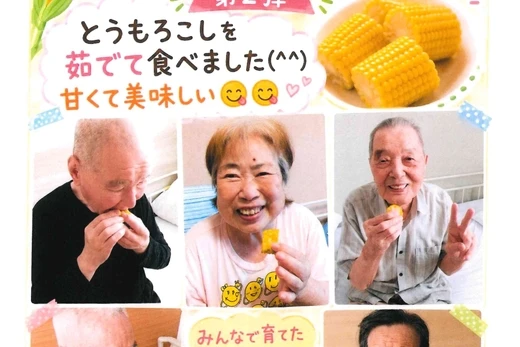 ～収穫したとうもろこし　みんとの里～